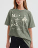 Classic crew tee with vintage cowgirl line-art and 'Let's Go Girls' script, made for girls' night out and casual weekend plans. Great gift for the friend who always leads the group.