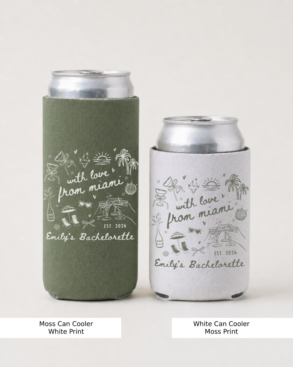 With Love from Miami Can Cooler Moss