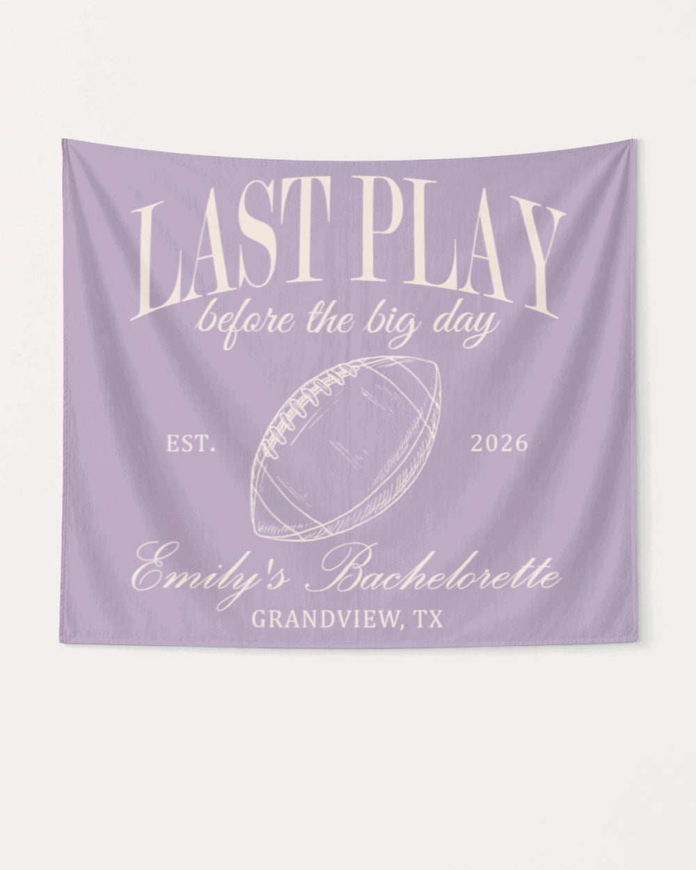 Last Play Before the Big Day - Football Banner Orchid