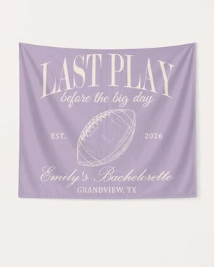 Last Play Before the Big Day - Football Banner Orchid