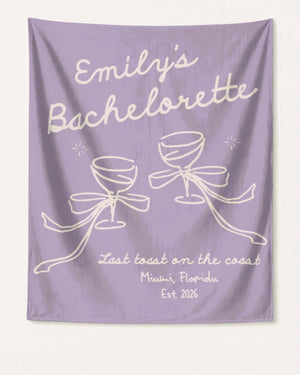 Last Toast on the Coast - Bow Cocktail Bach Banner Orchid