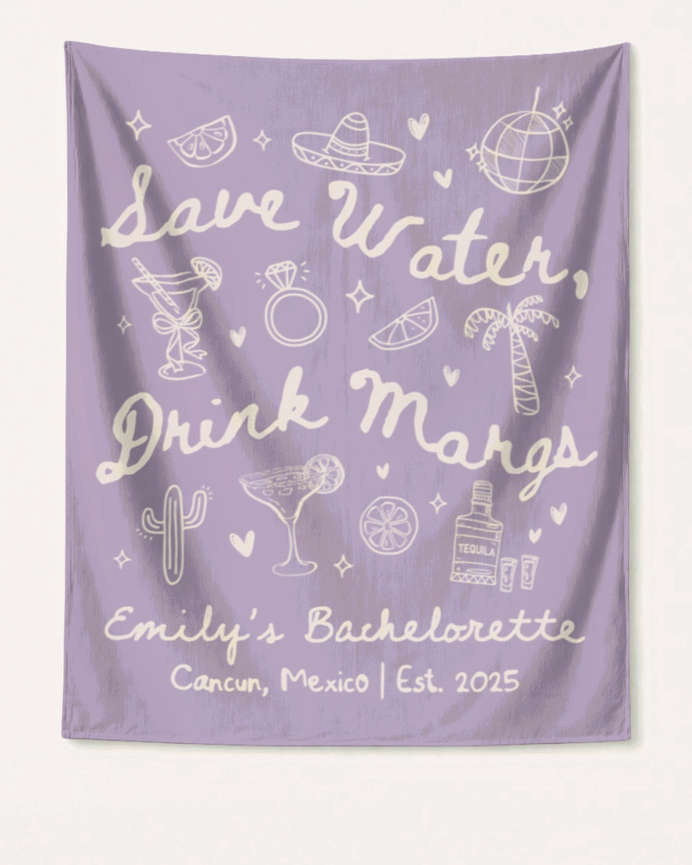 Save Water Drink Margs Banner Orchid