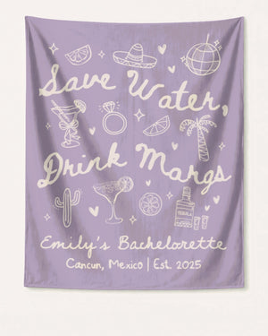 Save Water Drink Margs Banner Orchid
