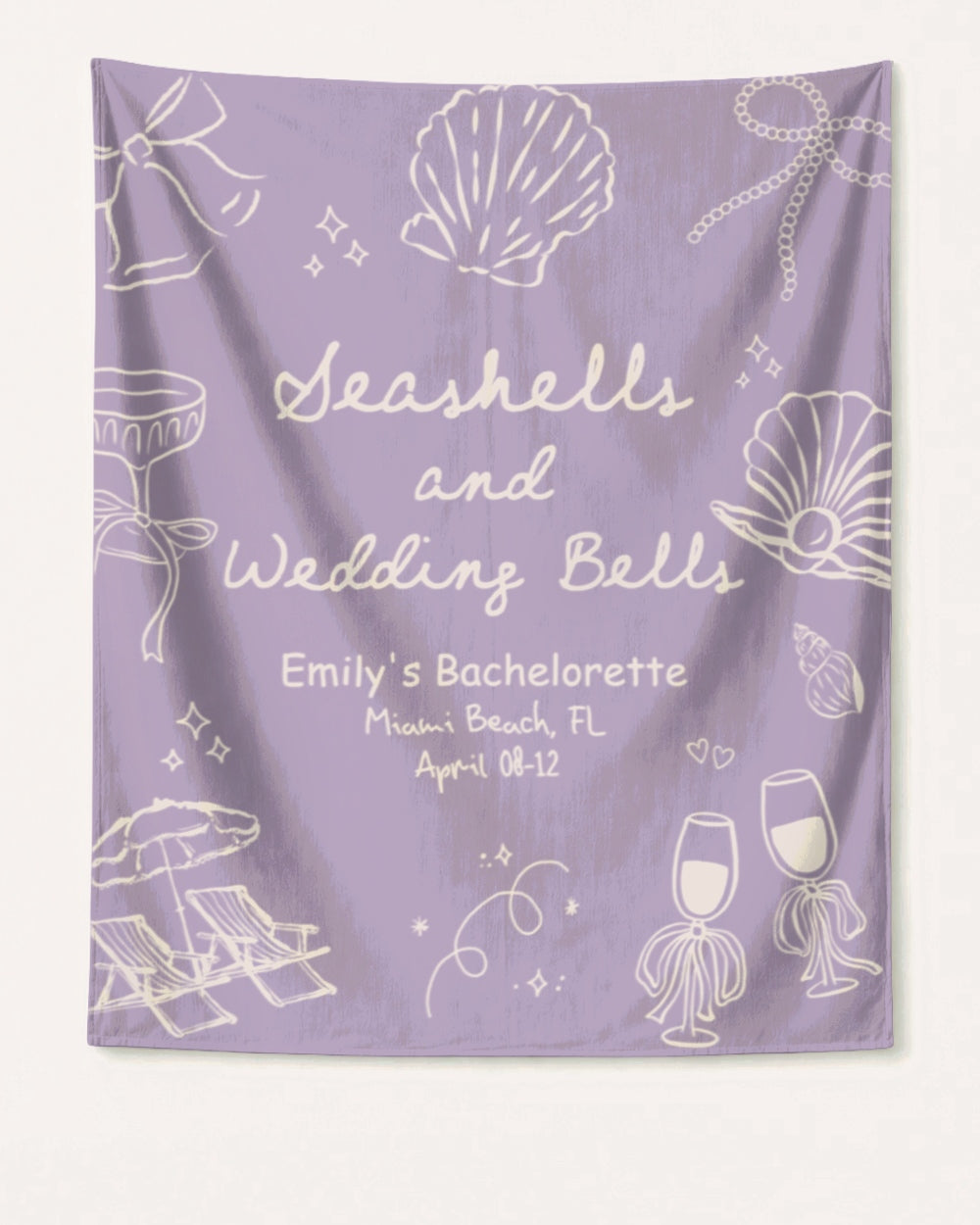 Seashells & Wedding Bells Banner Orchid