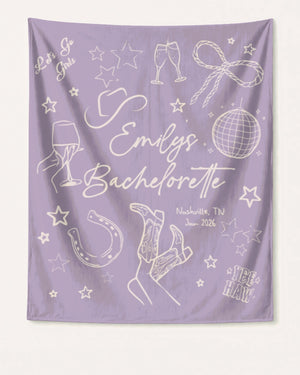 Let's Go Girls Disco Boots Banner Orchid