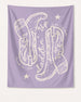 Settlin' Down & Saddlin' Up Cowgirl Boots Banner Orchid
