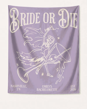 Bride or Die and Ride or Die with Martini Banner Orchid