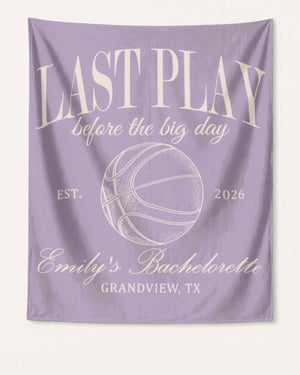 Last Play Before the Big Day - Basketball Banner Orchid