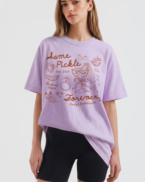Same Pickle Forever & Last Pickle She'd Ever Tickle T-Shirt Orchid