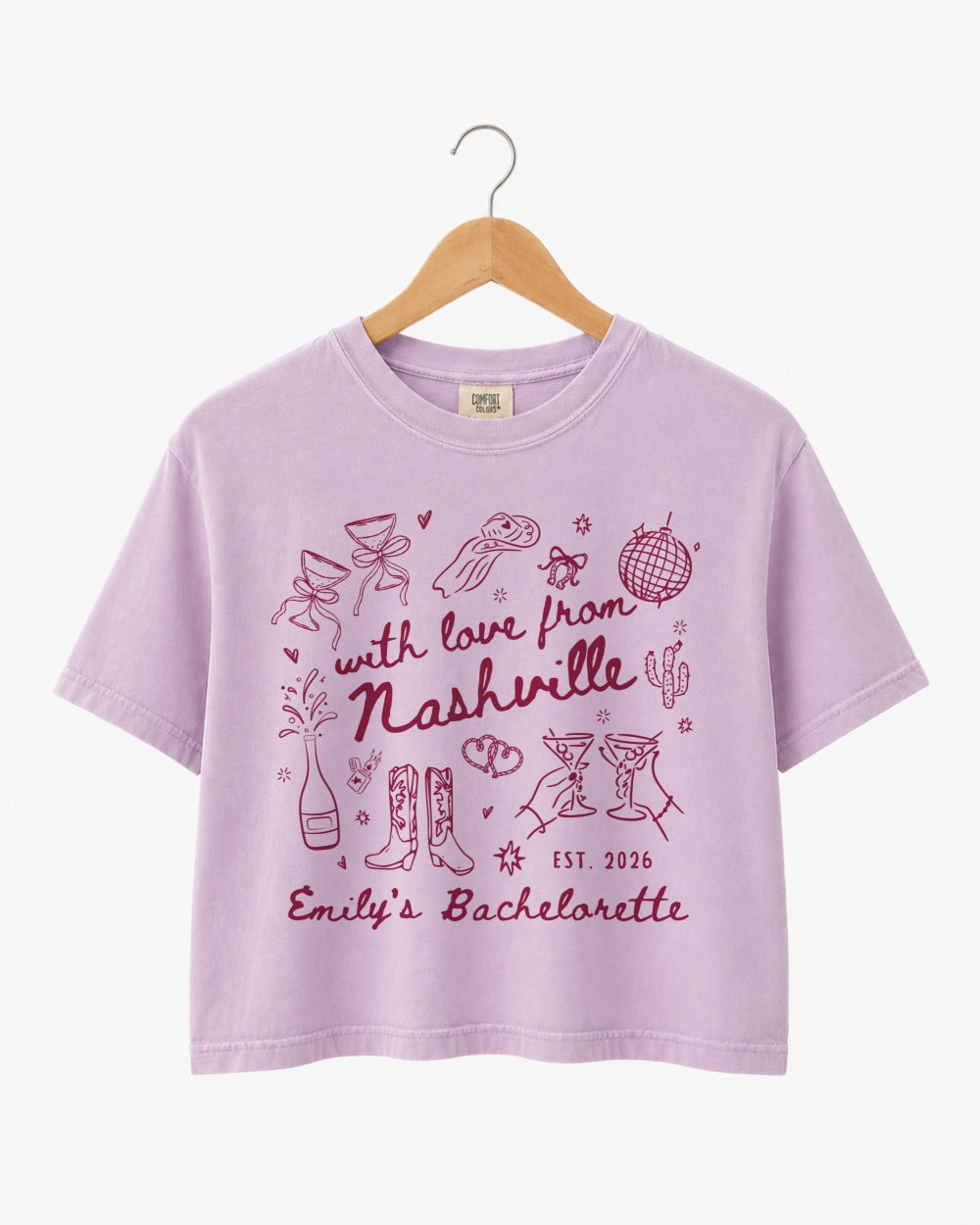 With Love from Nashville Crop Top Orchid