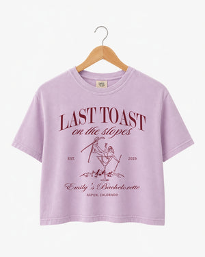 Last Toast on The Slopes Martini Crop Top Orchid