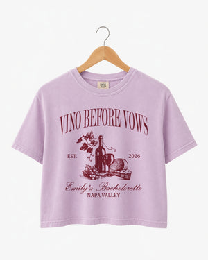 Vino Before Vows Crop Top Orchid