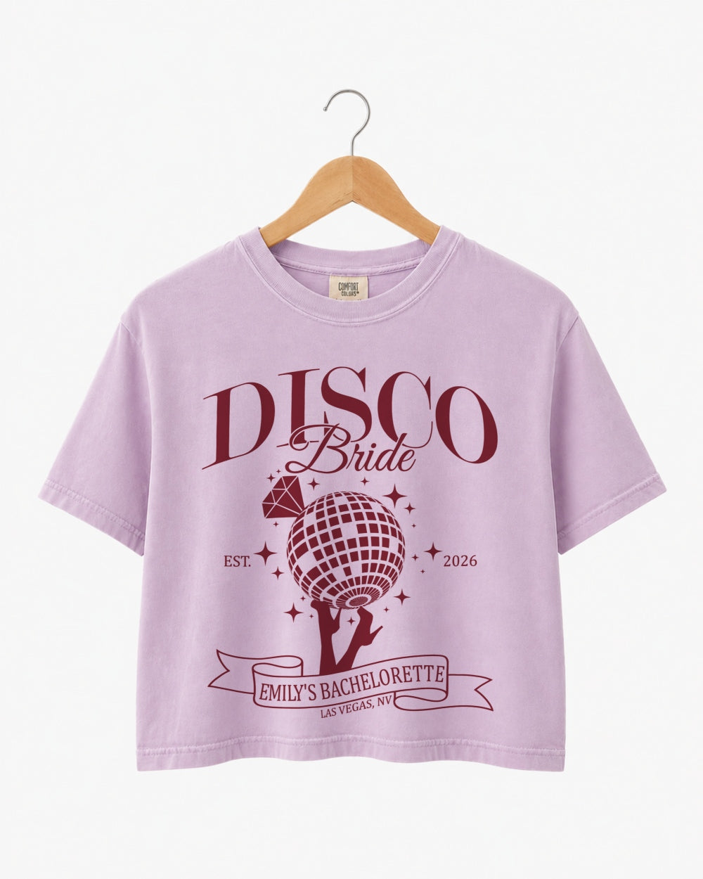 Dancing Queen, Disco Bride Crop Top Orchid