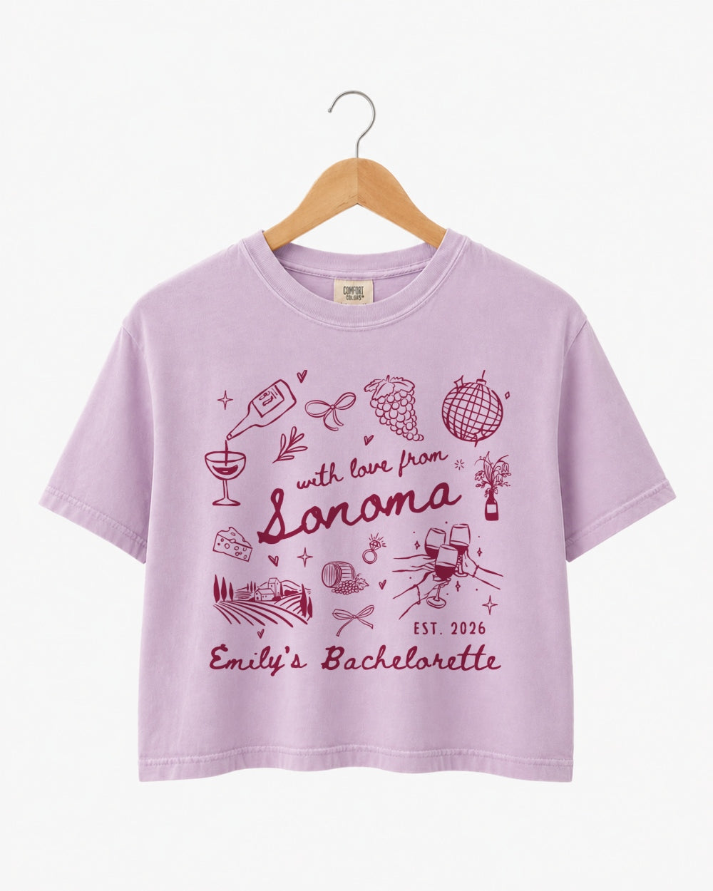 Sonoma party shirt for vineyard trips, wine weekends, and bachelorette celebrations
