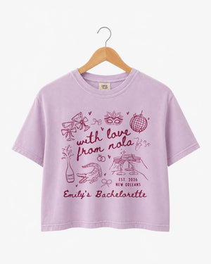 With Love from Nola Crop Top Orchid
