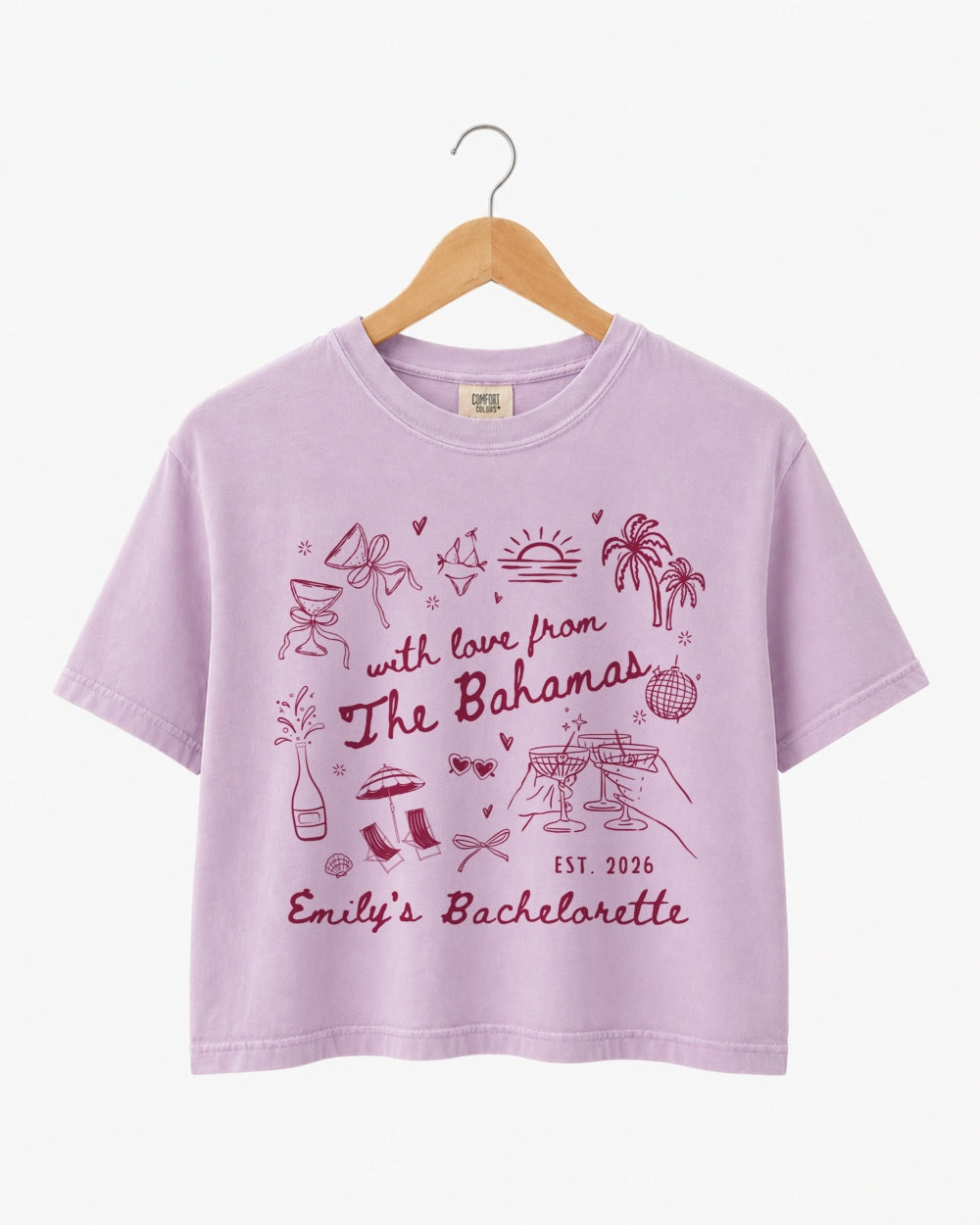 With Love from The Bahamas Crop Top Orchid