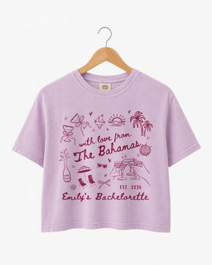 With Love from The Bahamas Crop Top Orchid