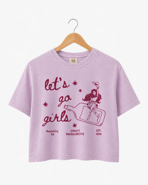 Let's Go Girls Cowgirl Bottle Crop Top Orchid