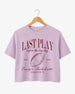 Last Play Before the Big Day - Football Crop Top Orchid