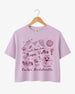 Bride and bridesmaid crop tops for a Napa Valley bachelorette weekend. Whimsical line-art doodle design with script. Personalized with bride name, year, and destination for the full crew.