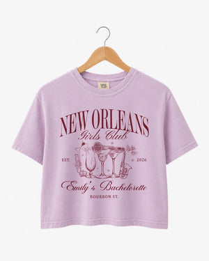 New Orleans Girls Club Crop Top Orchid
