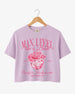 Man, I Feel Like A Bride & Let's Go Girls Disco Crop Top Orchid