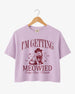 I'm Getting Meowied Bow Crop Top Orchid