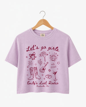 Let's Go Girls Cowgirl Party Crop Top Orchid