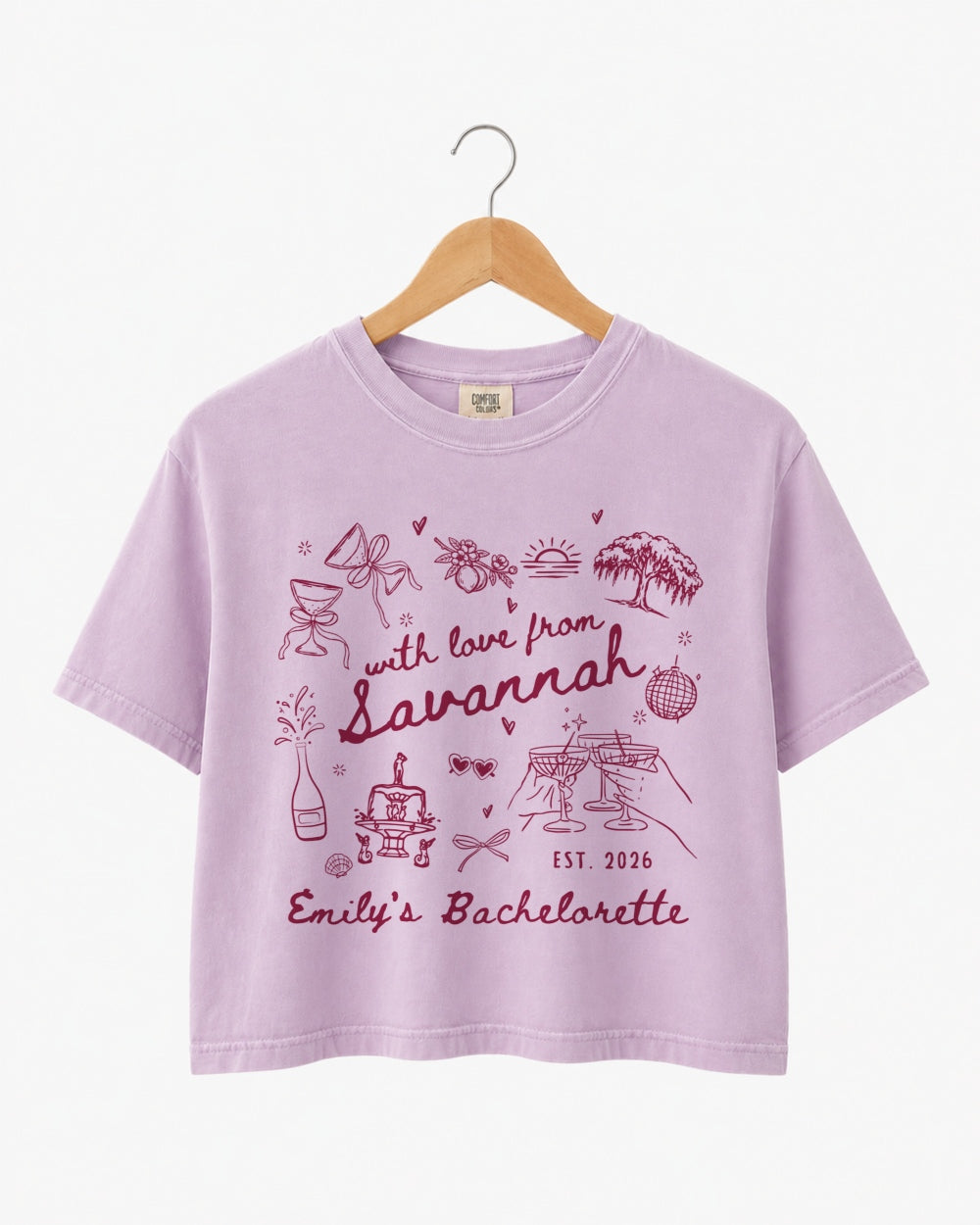 With Love from Savannah Crop Top Orchid