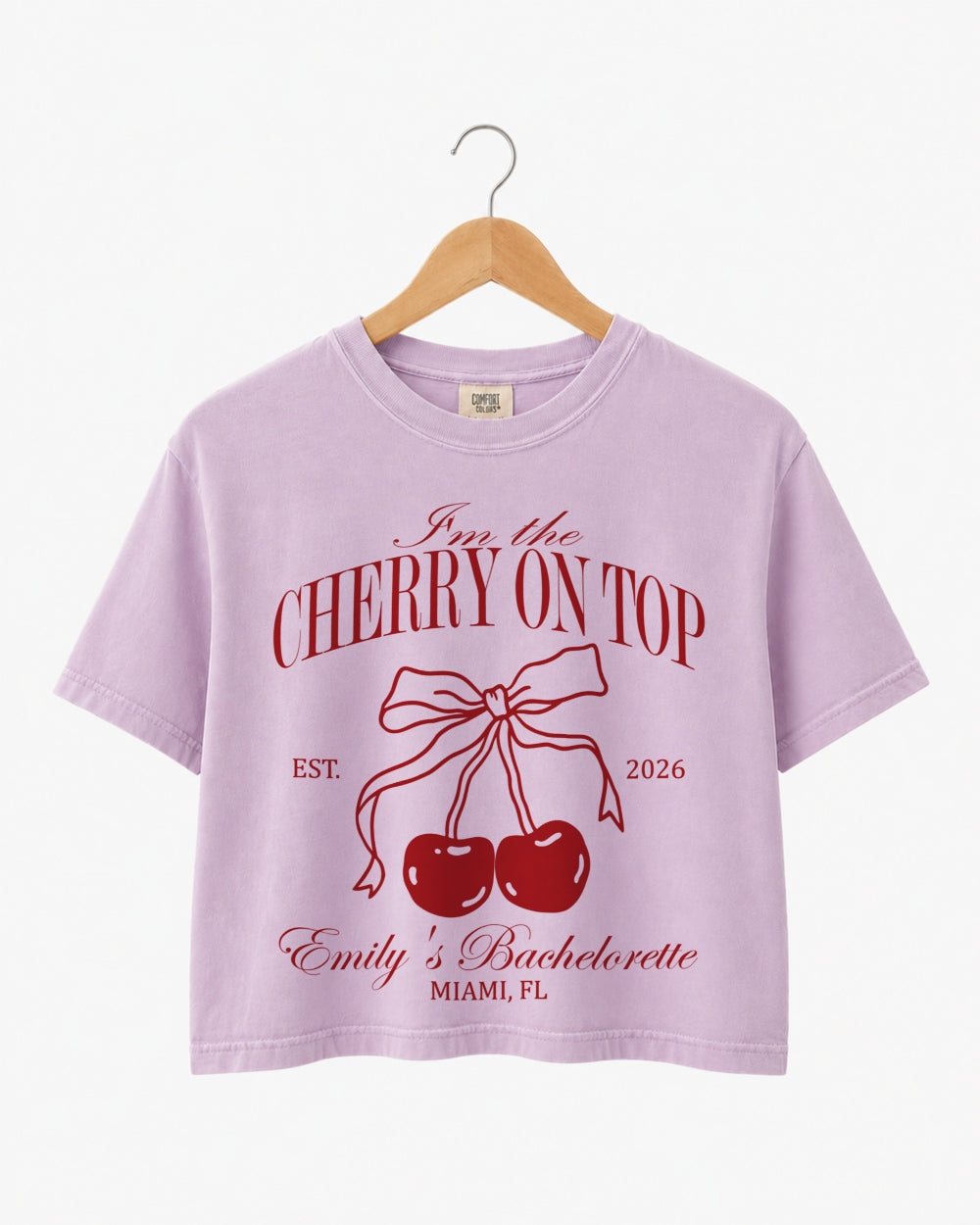 She's The Cherry On Top Crop Top Orchid