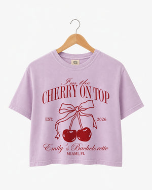 She's The Cherry On Top Crop Top Orchid