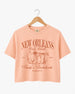 New Orleans Girls Club Crop Top Peachy