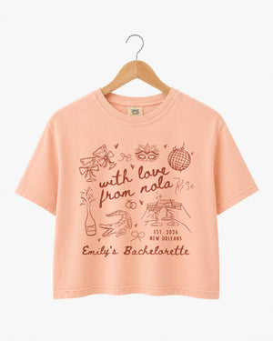 With Love from Nola Crop Top Peachy