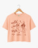 Wild Wild Wife Cowgirl Tequila Crop Top Peachy