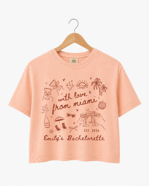 With Love from Miami Crop Top Peachy