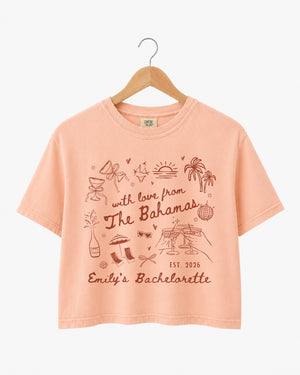 With Love from The Bahamas Crop Top Peachy