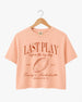 Last Play Before the Big Day - Football Crop Top Peachy