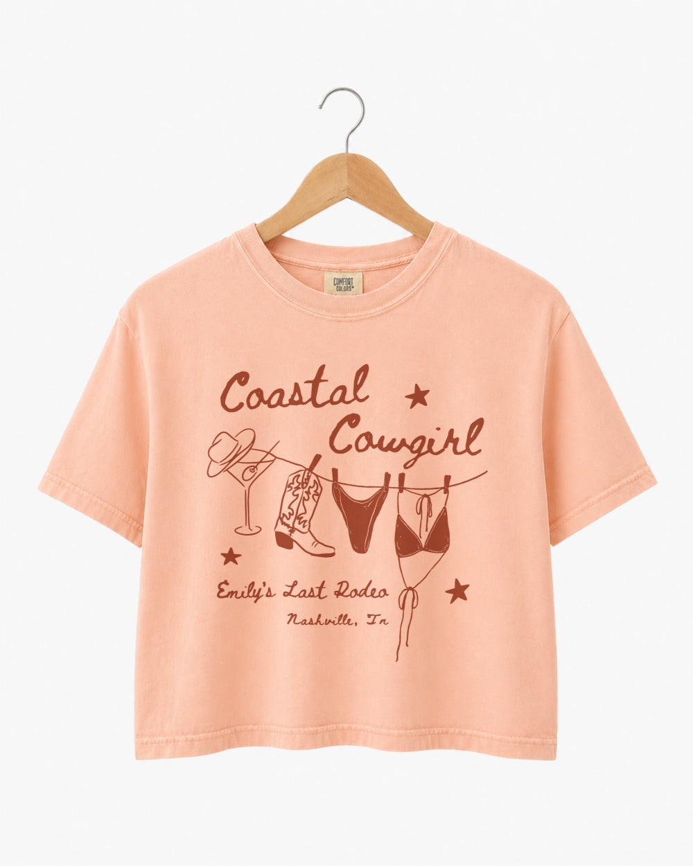 Coastal Cowgirl Crop Top Peachy