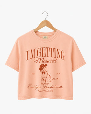 I'm Getting Meowied Tuxedo Crop Top
