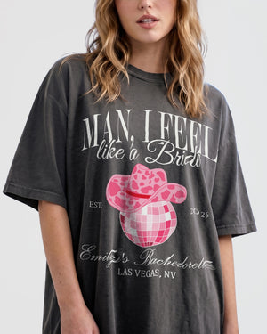 Man, I Feel Like A Bride & Let's Go Girls Disco T-Shirt Pepper