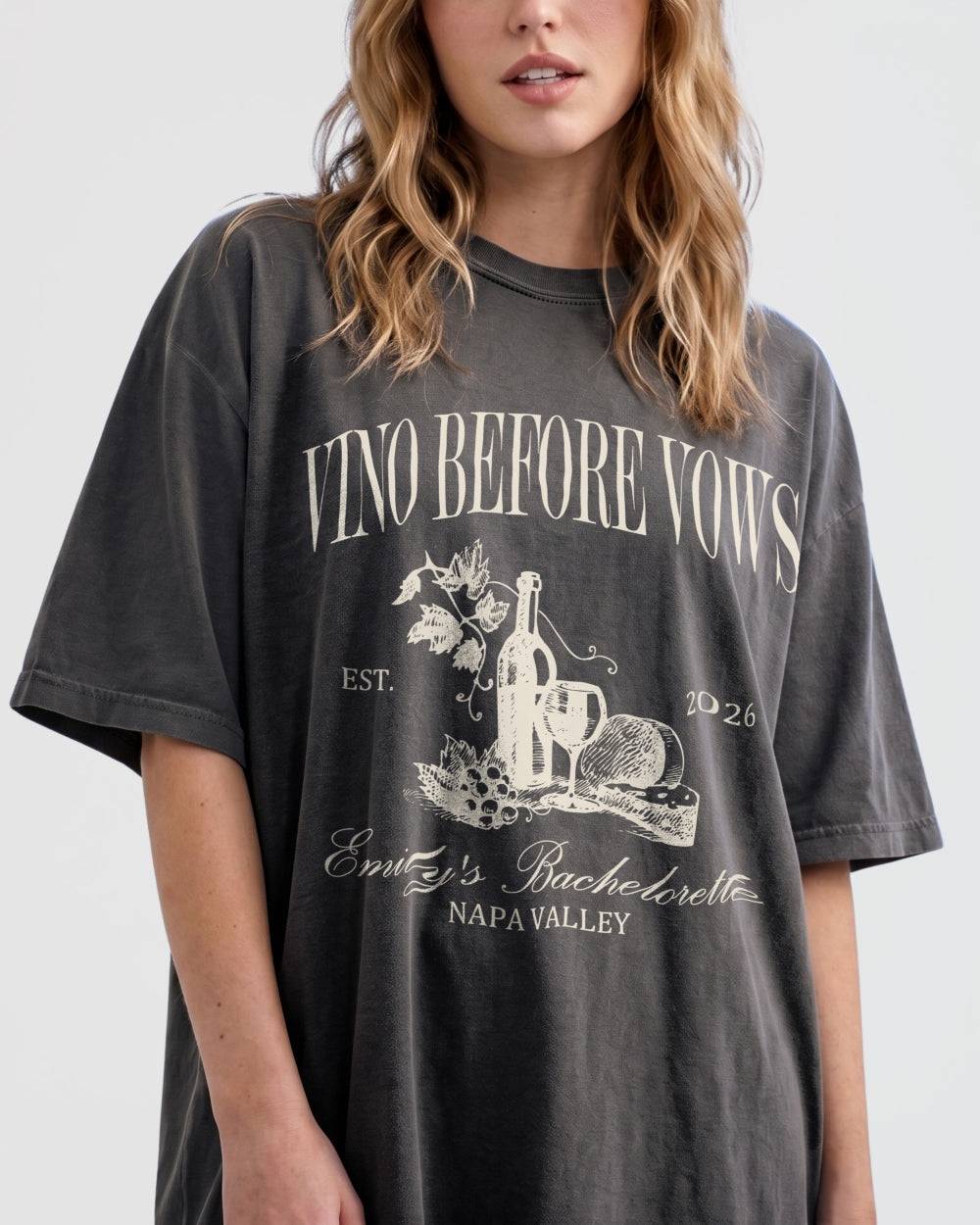 Vino Before Vows T-Shirt Pepper