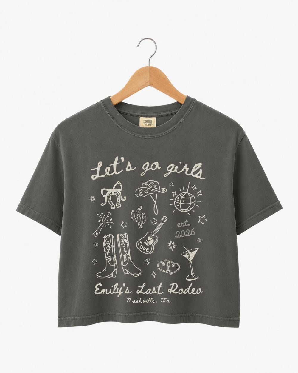 Let's Go Girls Cowgirl Party Crop Top Pepper