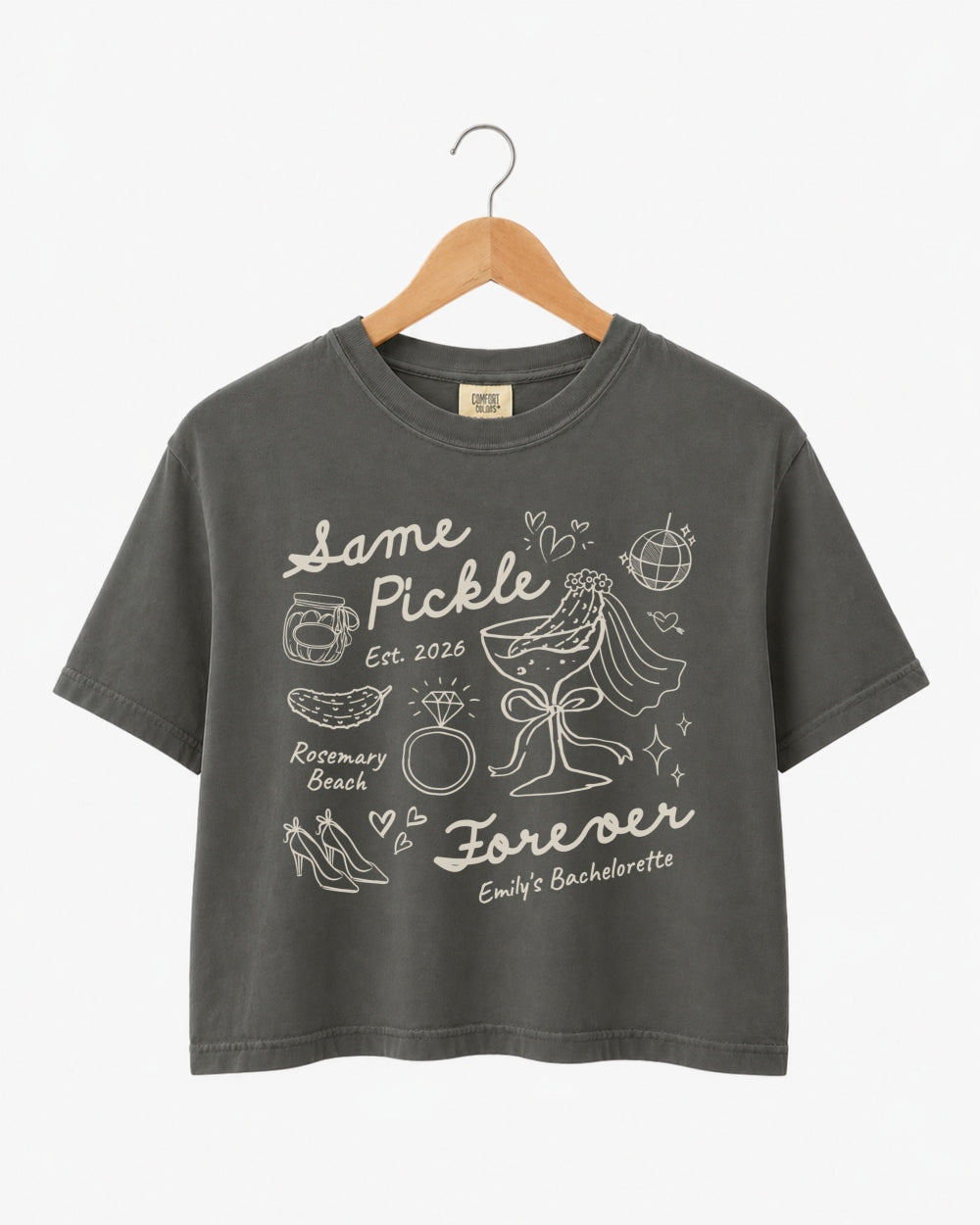 Same Pickle Forever & Last Pickle She'd Ever Tickle Crop Top Pepper
