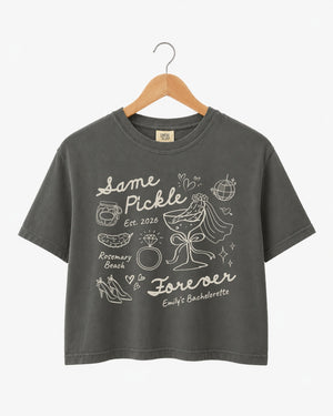 Same Pickle Forever & Last Pickle She'd Ever Tickle Crop Top Pepper