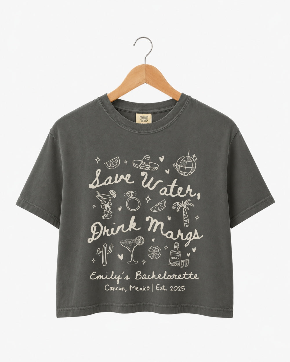 Save Water Drink Margs Crop Top Pepper