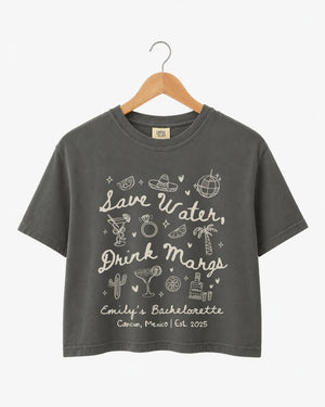 Save Water Drink Margs Crop Top Pepper
