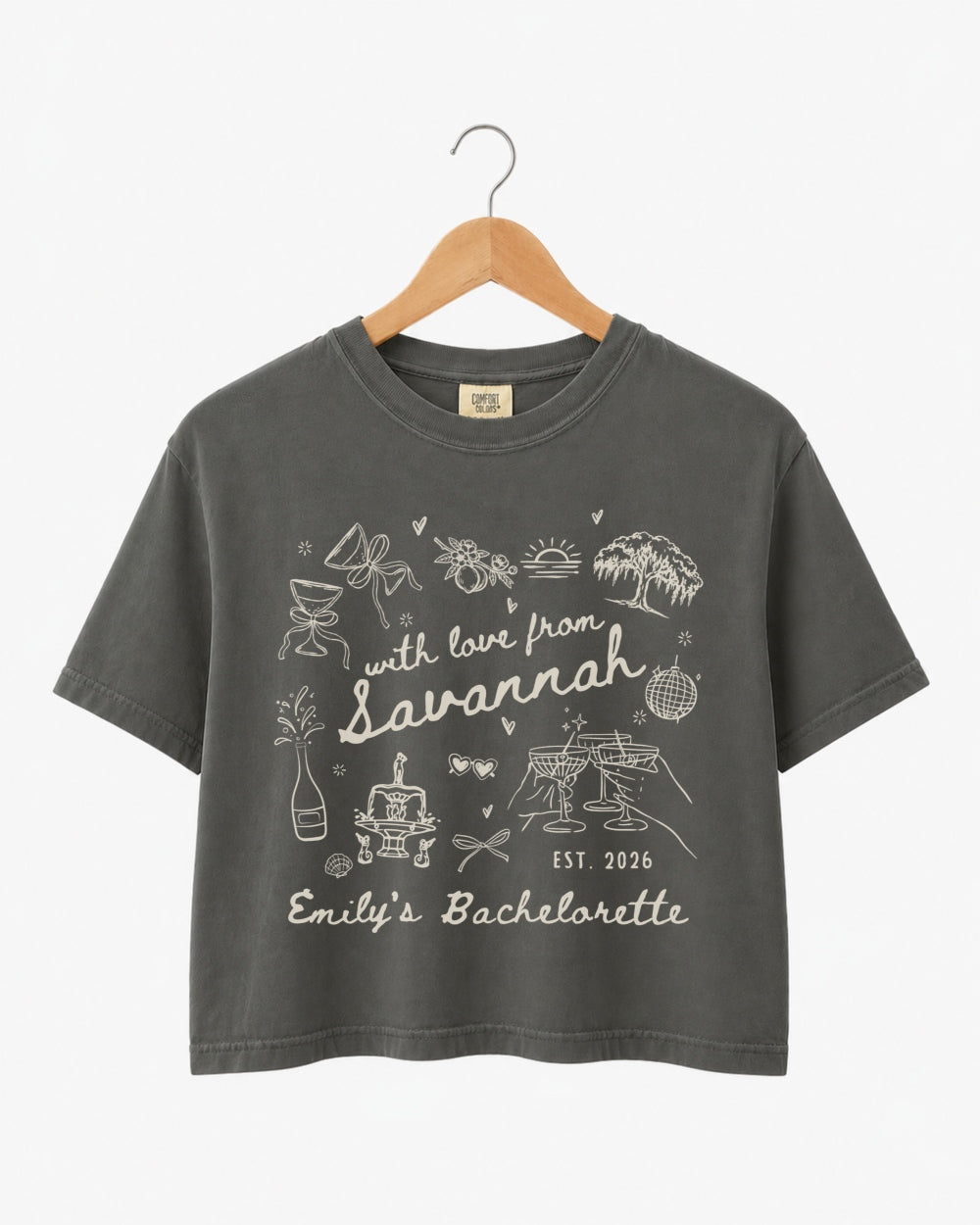 With Love from Savannah Crop Top Pepper