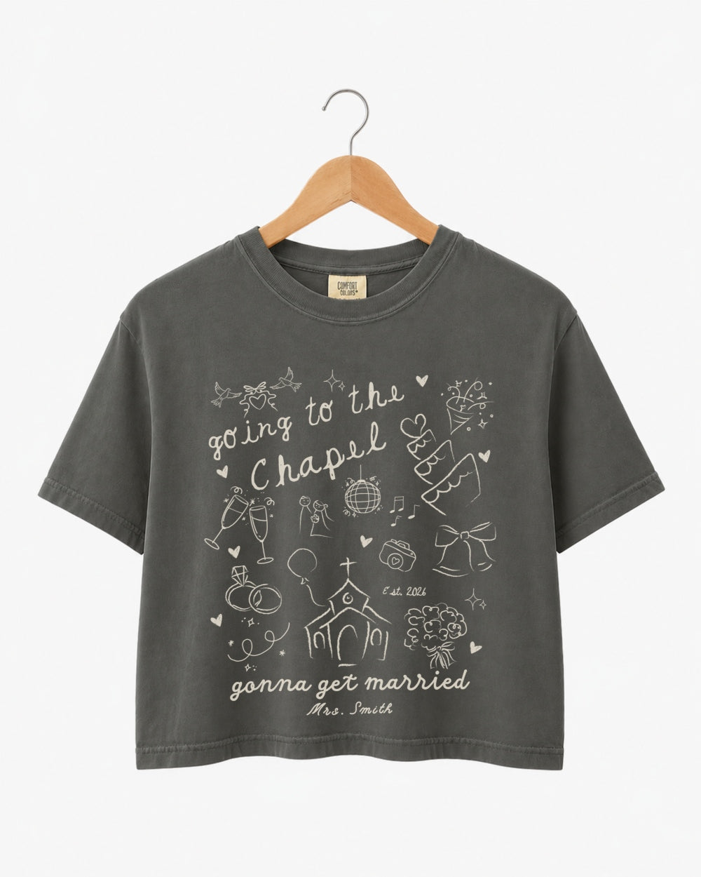 Going To The Chapel Crop Top Pepper