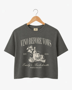 Vino Before Vows Crop Top Pepper