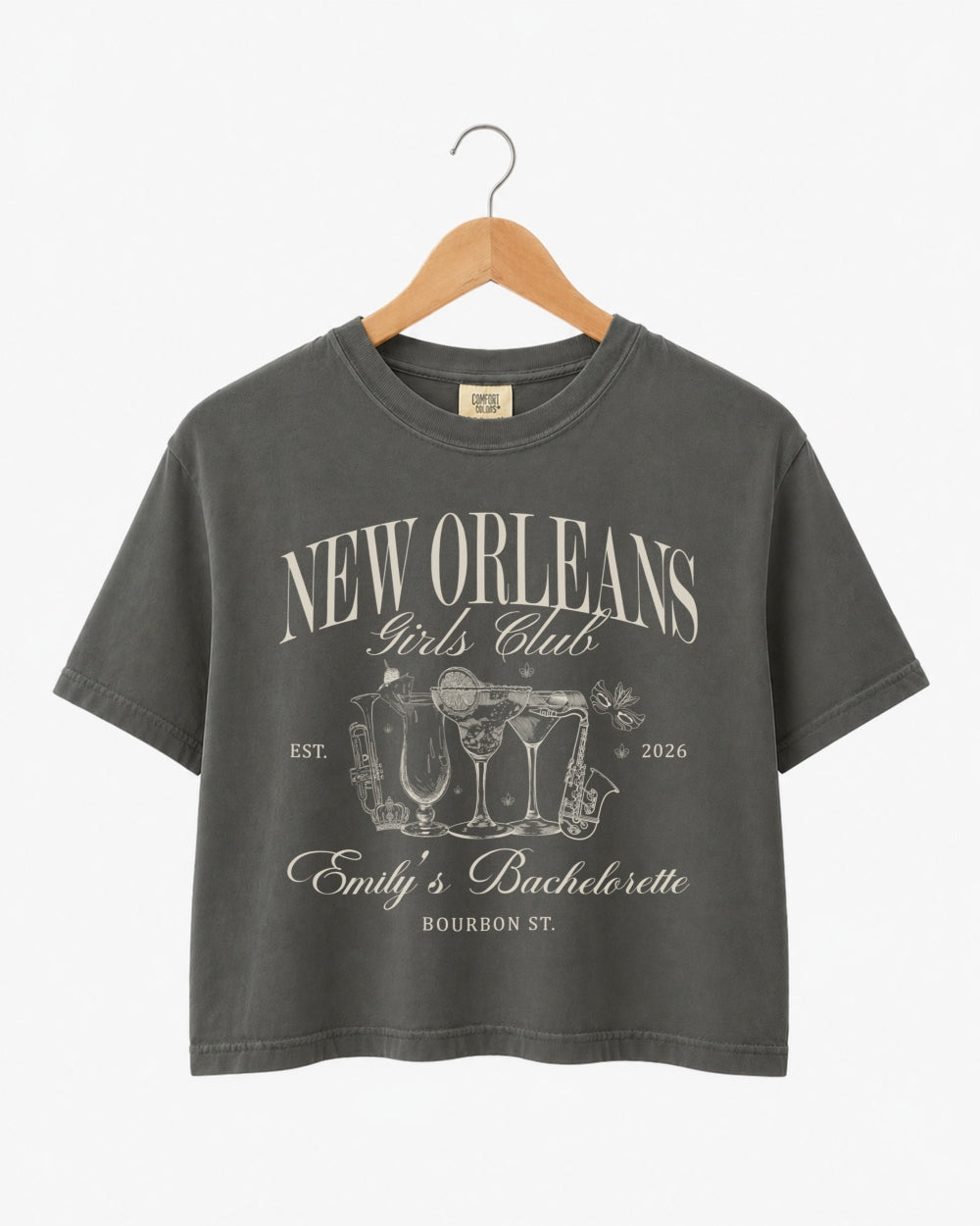 New Orleans Girls Club Crop Top Pepper